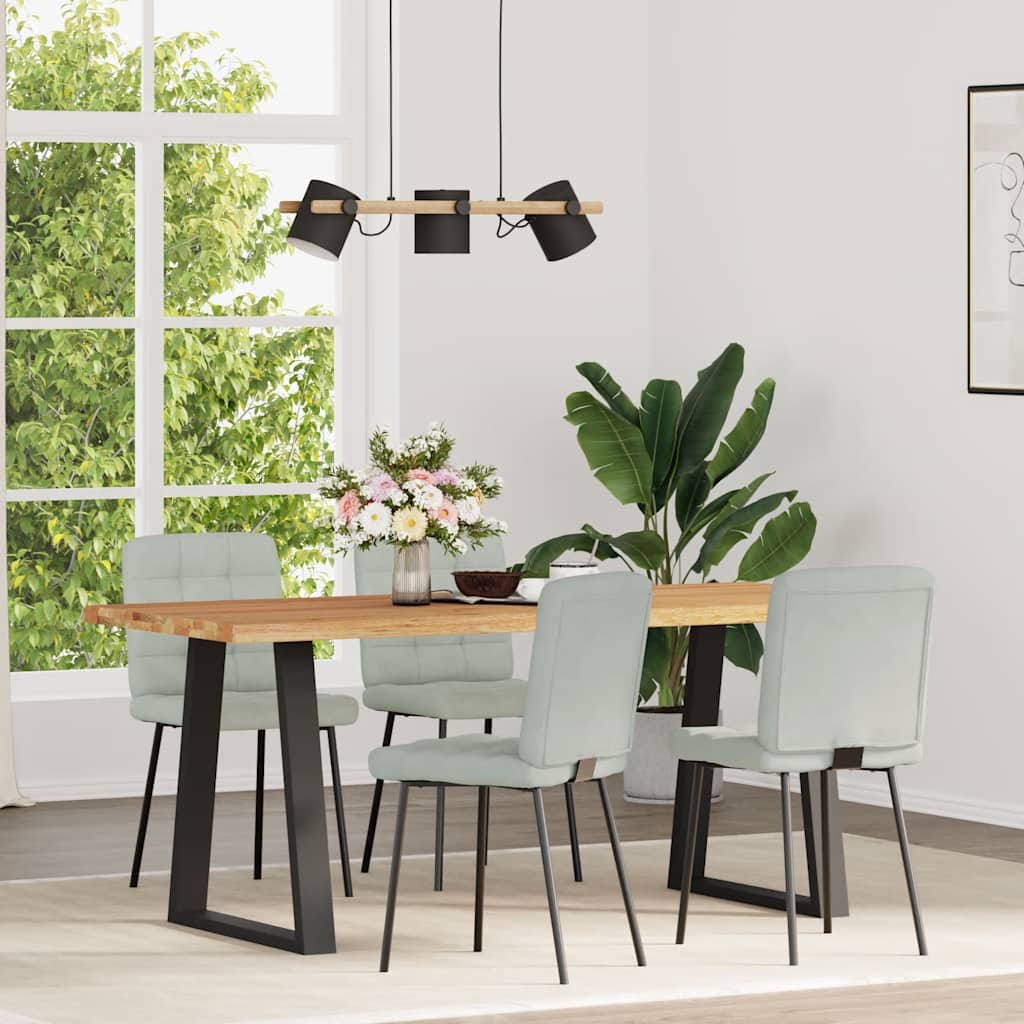 spisebordsstole 4 stk. velour lysegrå