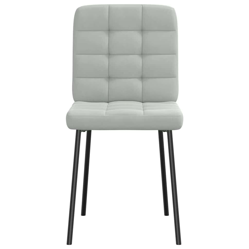 spisebordsstole 4 stk. velour lysegrå