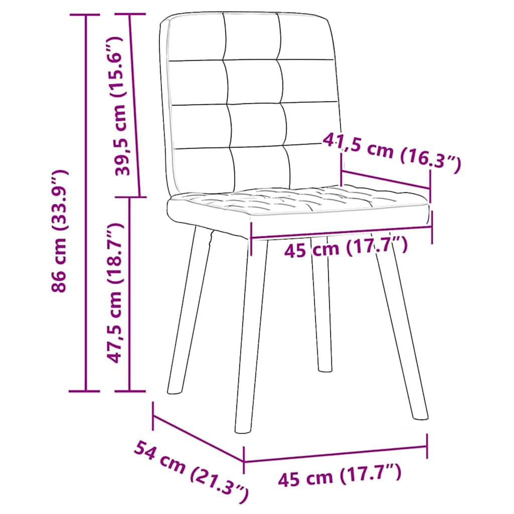 Spisebordsstole 4 stk Mørkegrønt stof