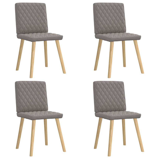 spisebordsstole 4 stk. stof gråbrun