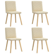 spisebordsstole 4 stk. stof cremefarvet