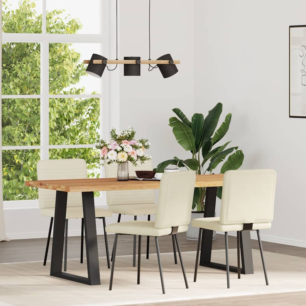 spisebordsstole 4 stk. velour cremefarvet