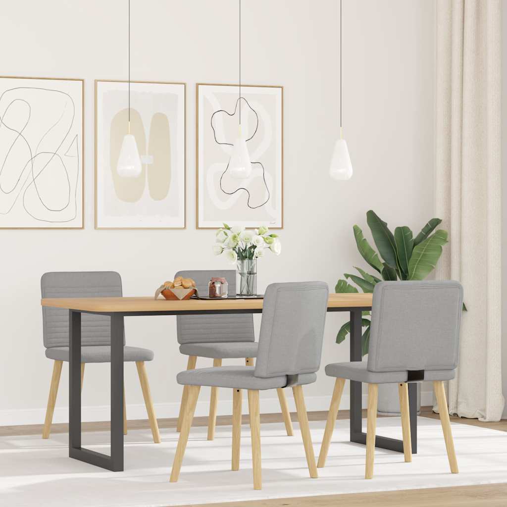 spisebordsstole 4 stk. stof sky grå