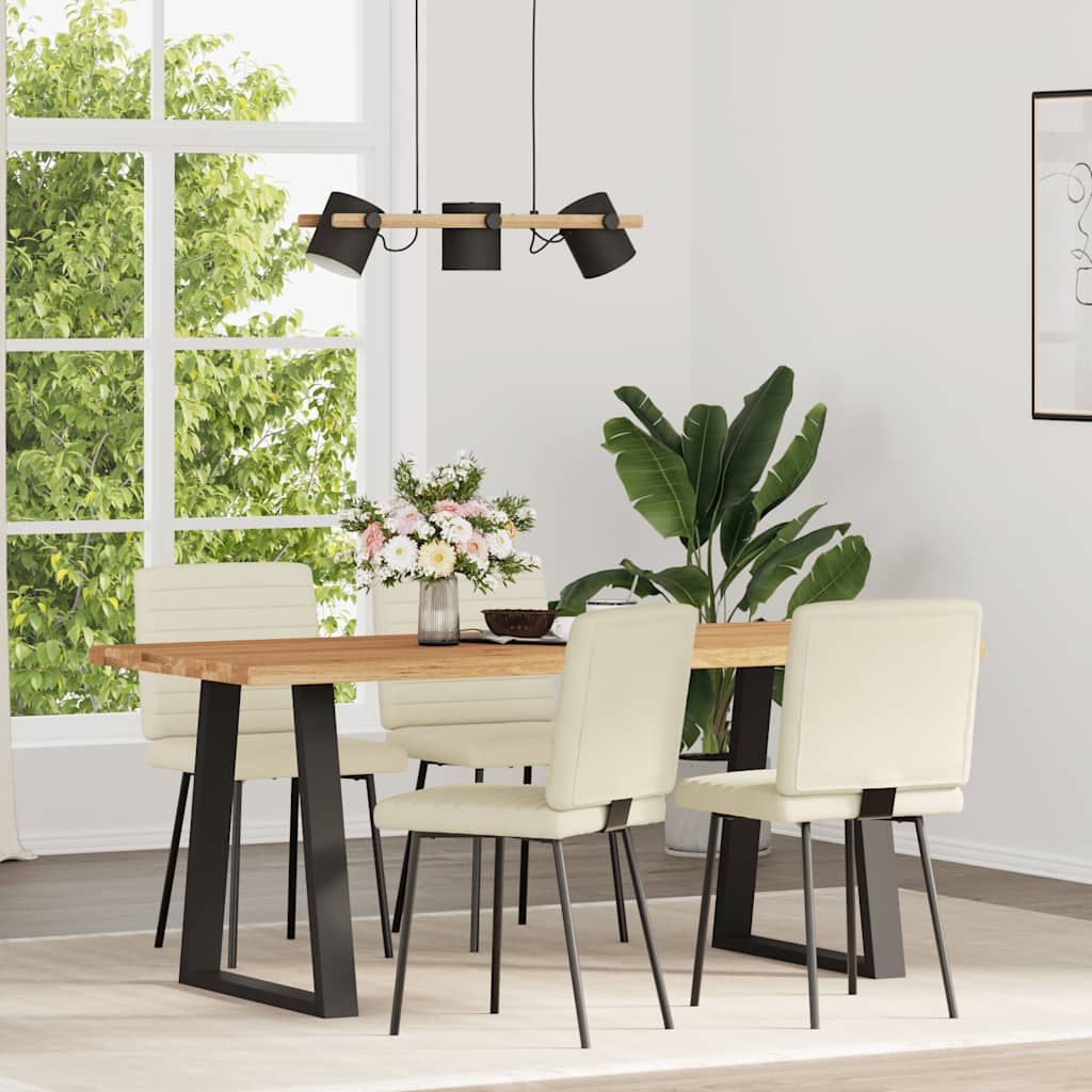 spisebordsstole 4 stk. velour cremefarvet