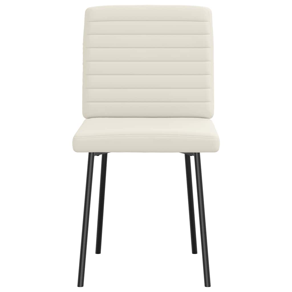 spisebordsstole 4 stk. velour cremefarvet