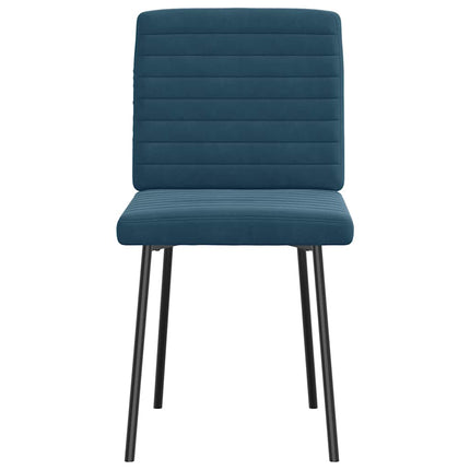 spisebordsstole 4 stk. velour blå
