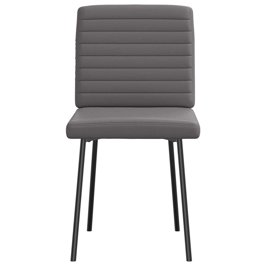 spisebordsstole 4 stk. kunstlæder grå