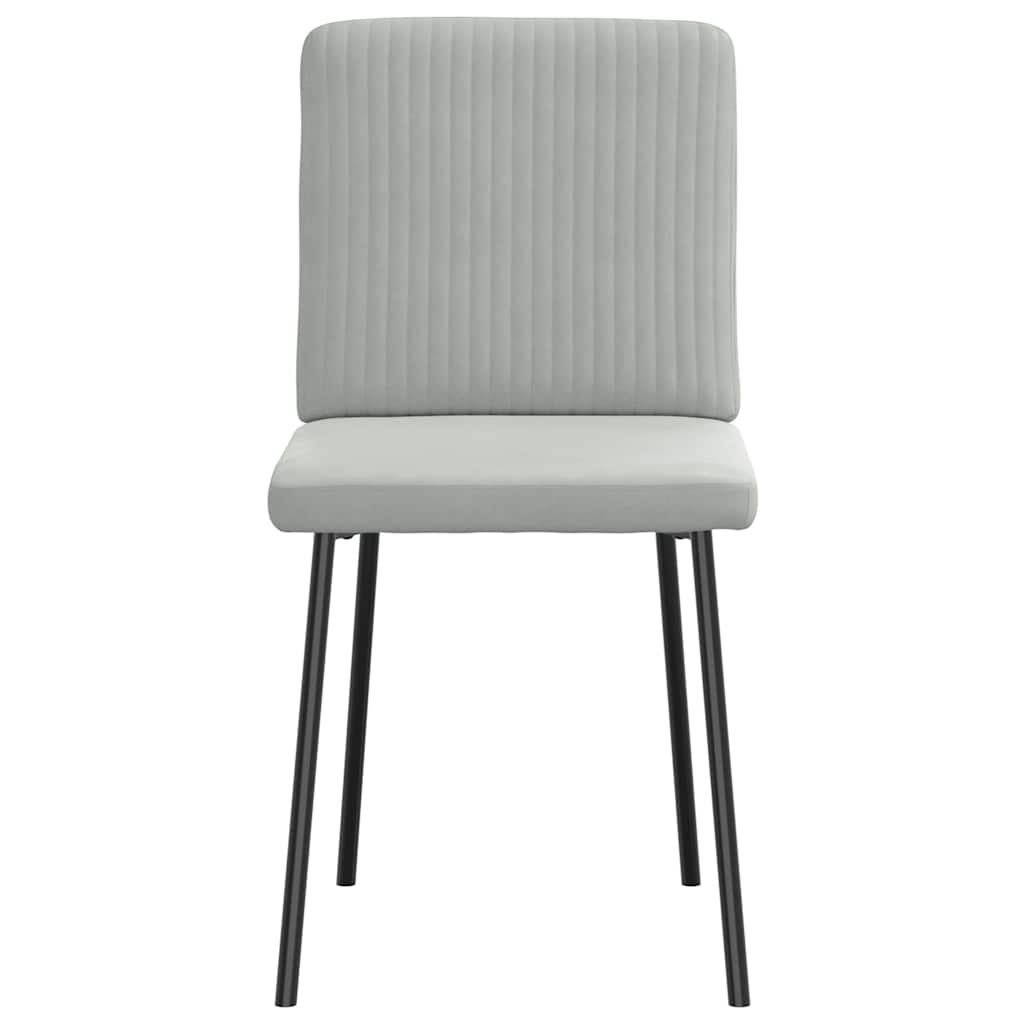 spisebordsstole 4 stk. velour lysegrå