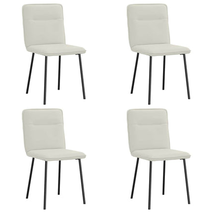 spisebordsstole 4 stk. velour cremefarvet