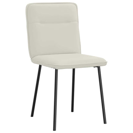 spisebordsstole 4 stk. velour cremefarvet