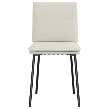 spisebordsstole 4 stk. velour cremefarvet