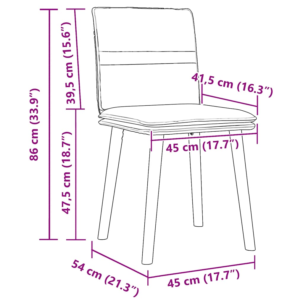 spisebordsstole 4 stk. stof blå