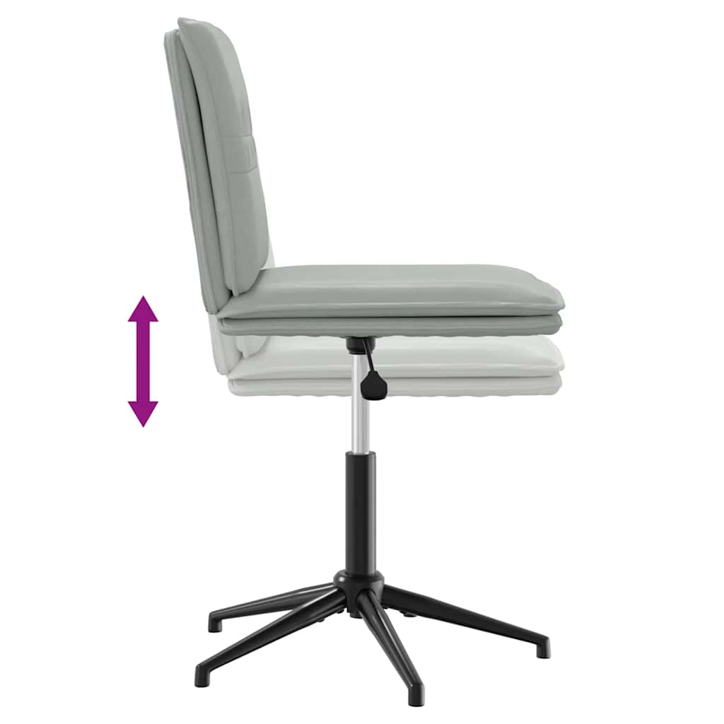 spisebordsstole 2 stk. fløjl lysegrå