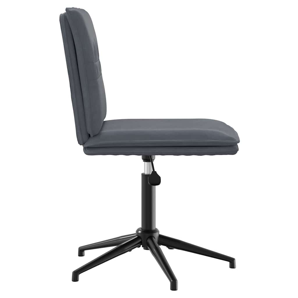 spisebordsstole 2 stk. fløjl mørkegrå