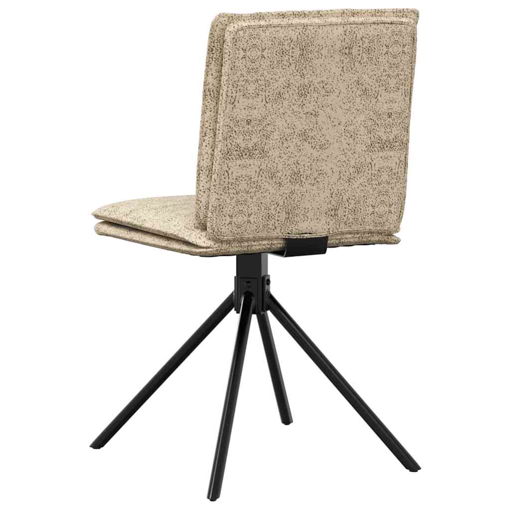 Spisebordsstole 4 stk Lysegråt imiteret ruskindslæder