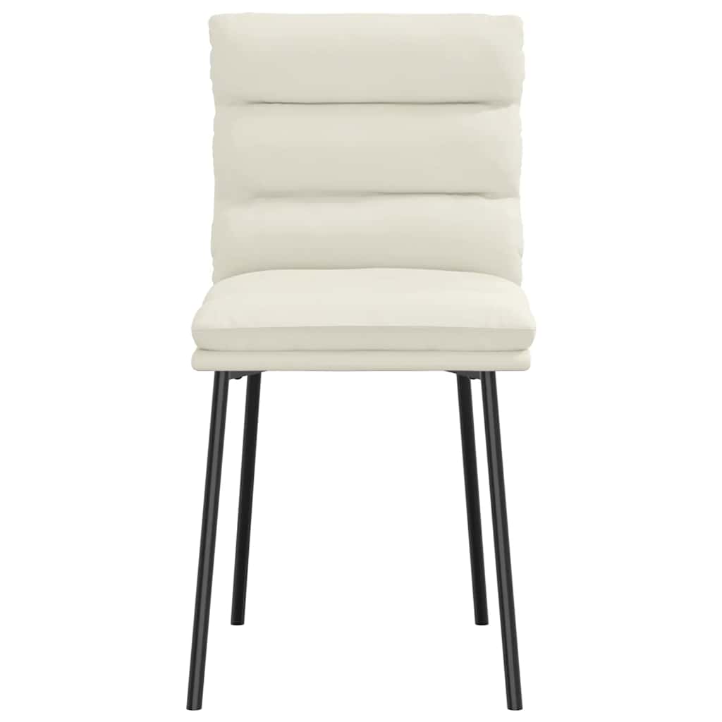 spisebordsstole 4 stk. velour cremefarvet