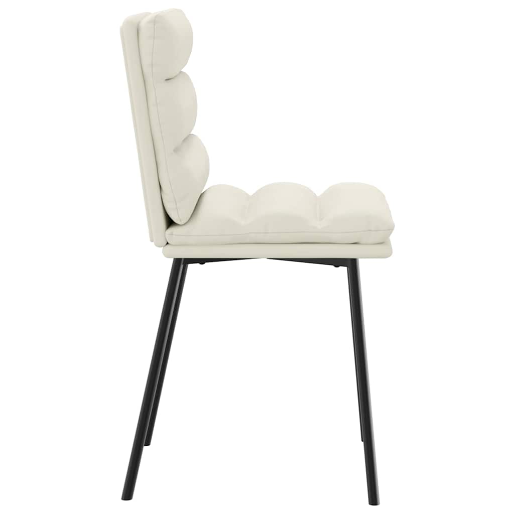 spisebordsstole 4 stk. velour cremefarvet