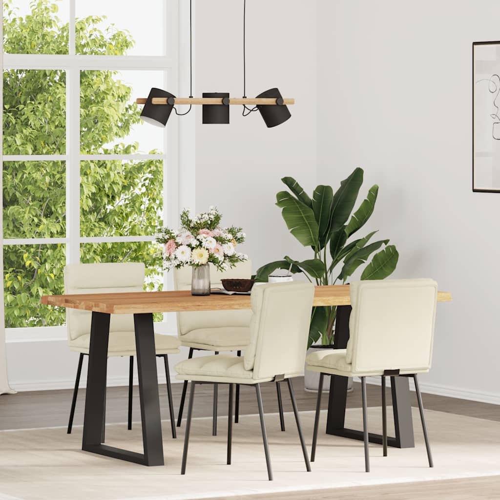 spisebordsstole 4 stk. velour cremefarvet