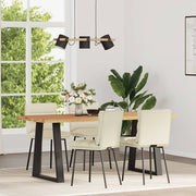 spisebordsstole 4 stk. velour cremefarvet