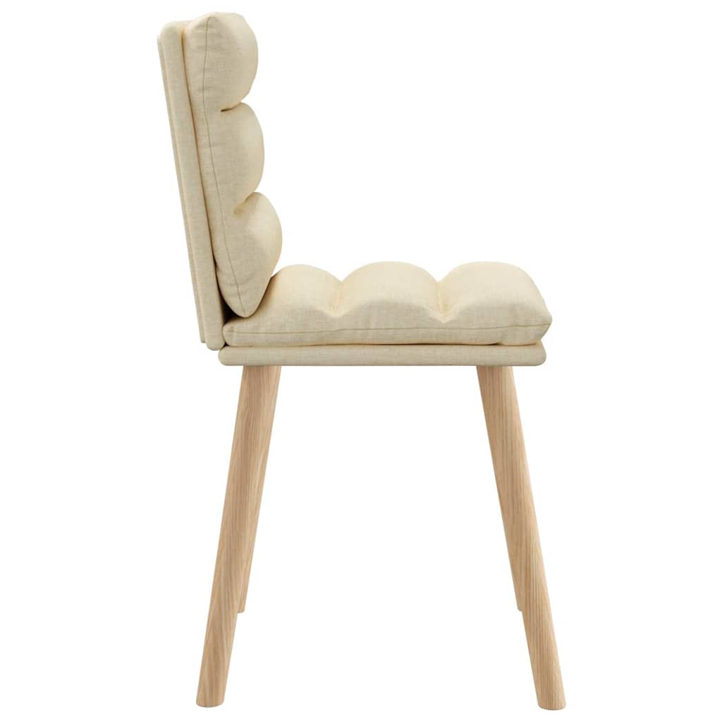 spisebordsstole 4 stk. stof cremefarvet