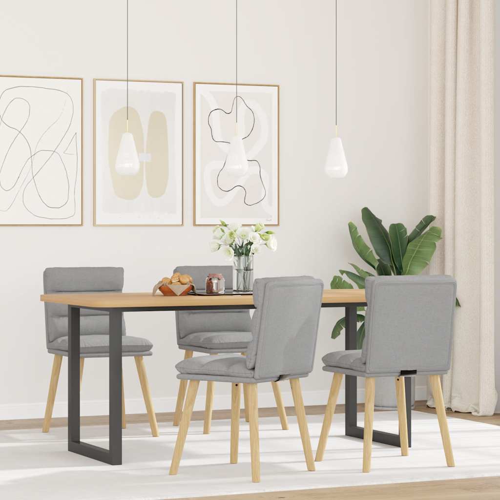 spisebordsstole 4 stk. stof sky grå