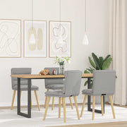 spisebordsstole 4 stk. stof sky grå