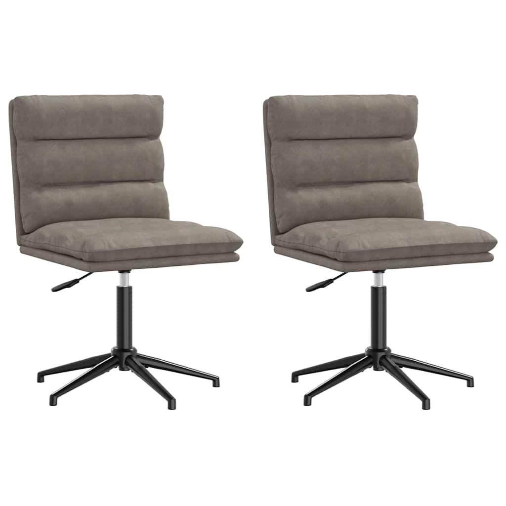 spisebordsstole 2 stk. kunstlæder grå