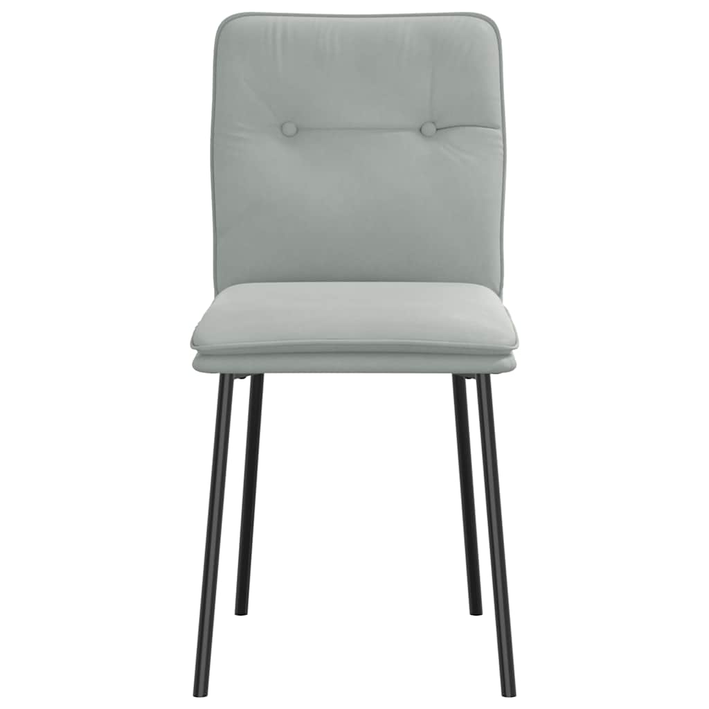 spisebordsstole 4 stk. velour lysegrå