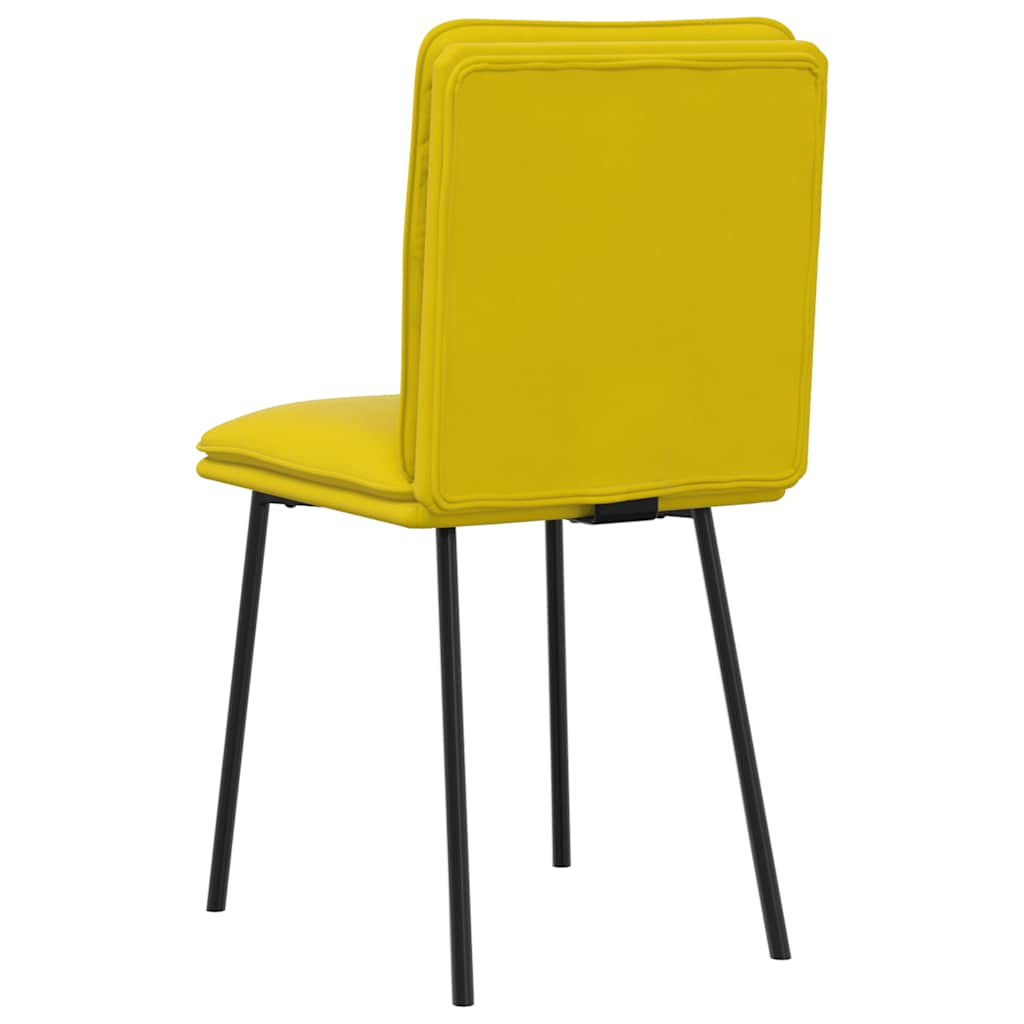 spisebordsstole 4 stk. fløjl gul
