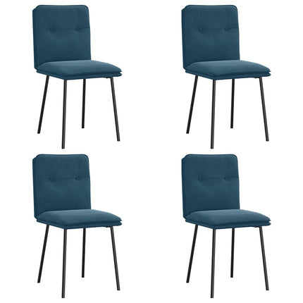 spisebordsstole 4 stk. velour blå