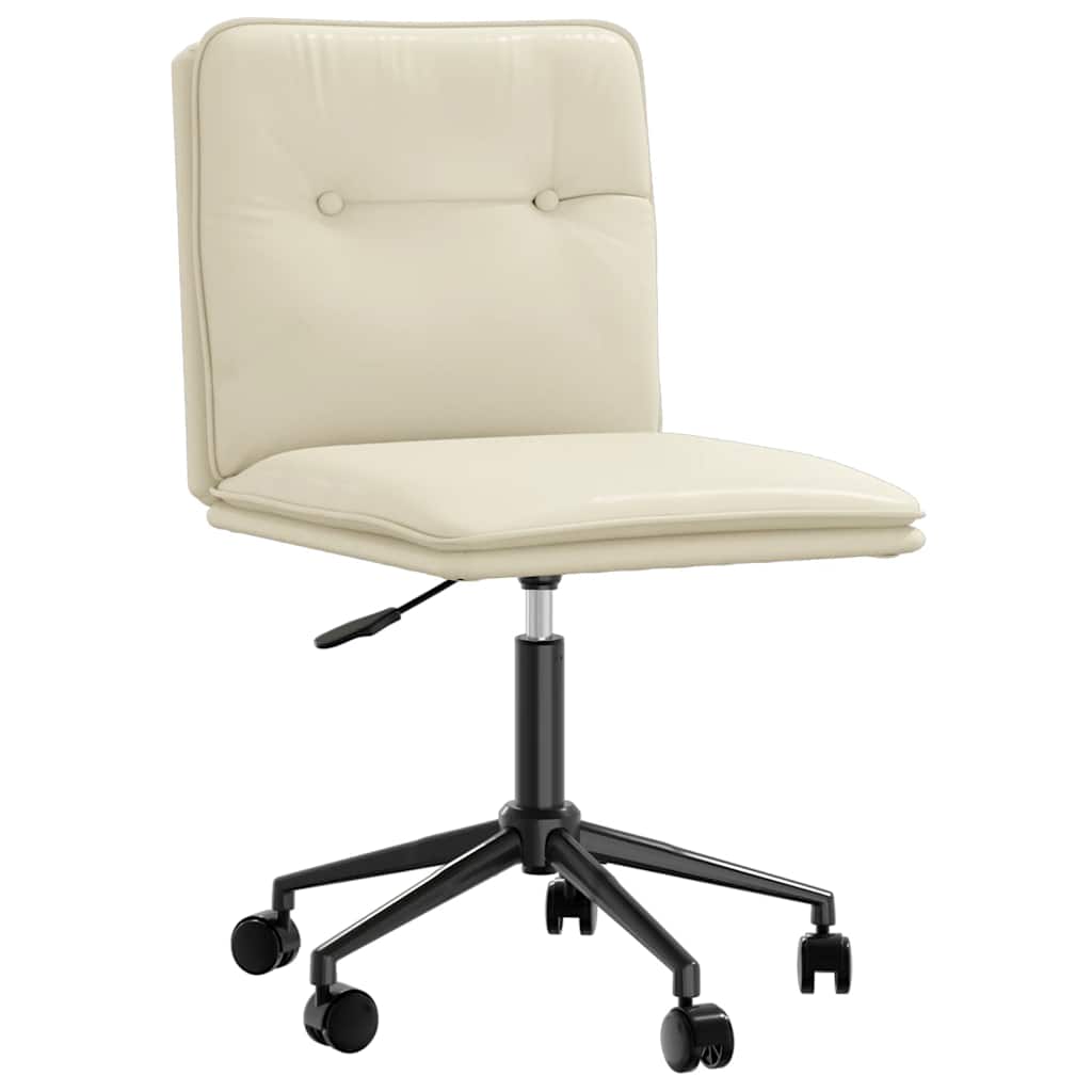 spisebordsstole 2 stk. kunstlæder cremefarvet