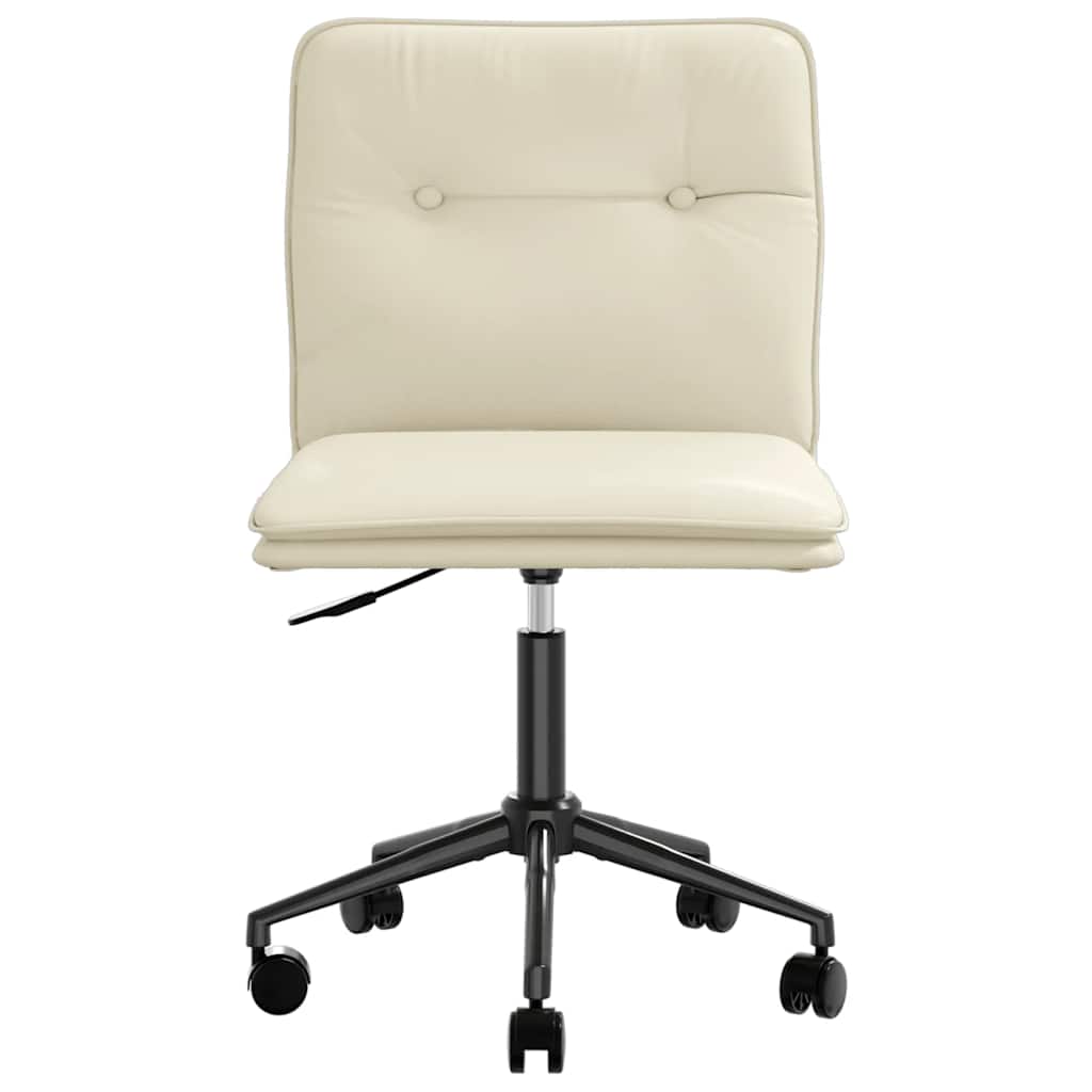 spisebordsstole 2 stk. kunstlæder cremefarvet