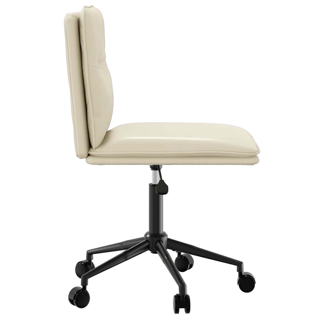 spisebordsstole 2 stk. kunstlæder cremefarvet