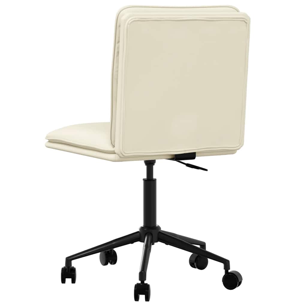 spisebordsstole 2 stk. kunstlæder cremefarvet