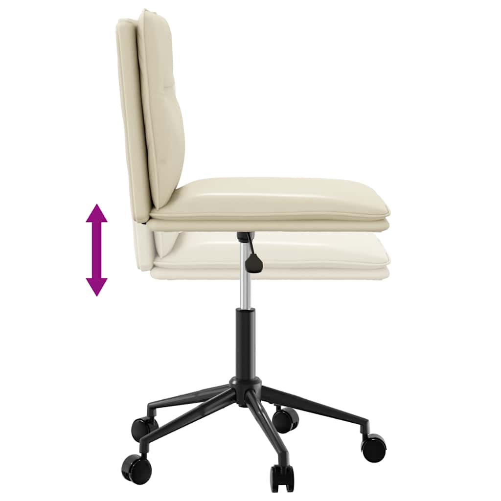 spisebordsstole 2 stk. kunstlæder cremefarvet