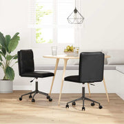 spisebordsstole 2 stk. kunstlæder sort