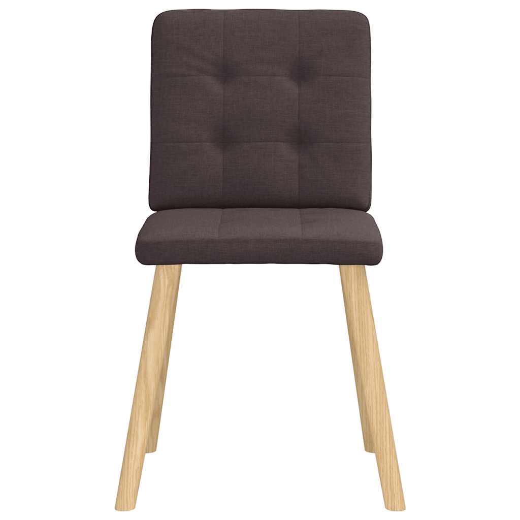 spisebordsstole 6 stk. stof mørkebrun