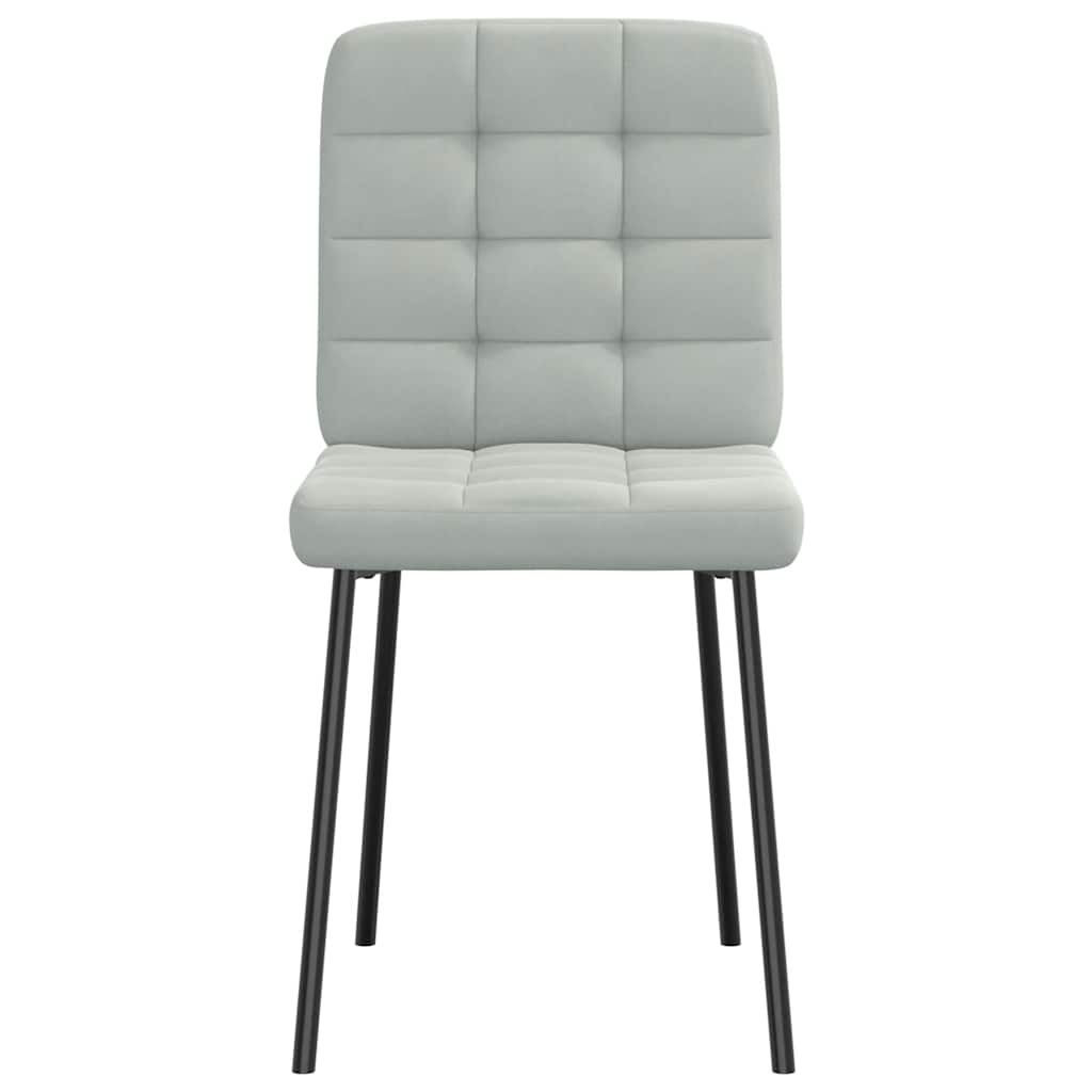 spisebordsstole 6 stk. velour lysegrå