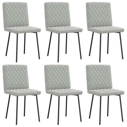 spisebordsstole 6 stk. velour lysegrå