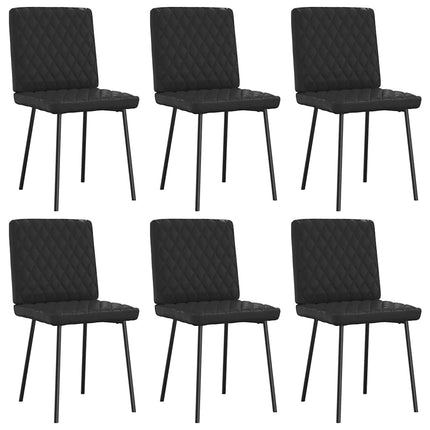 spisebordsstole 6 stk. kunstlæder sort
