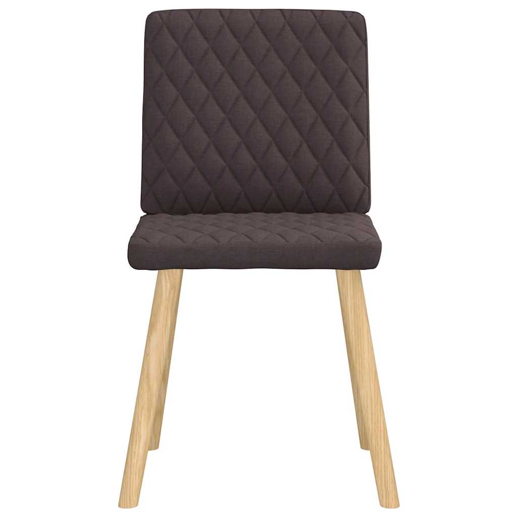 spisebordsstole 6 stk. stof mørkebrun