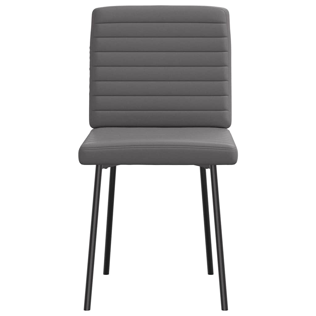 spisebordsstole 6 stk. kunstlæder grå