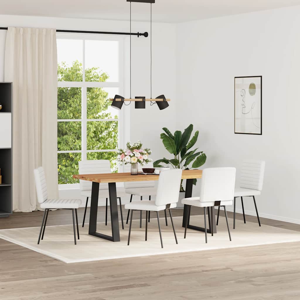 spisebordsstole 6 stk. kunstlæder hvid