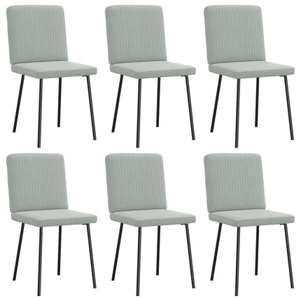 spisebordsstole 6 stk. velour lysegrå