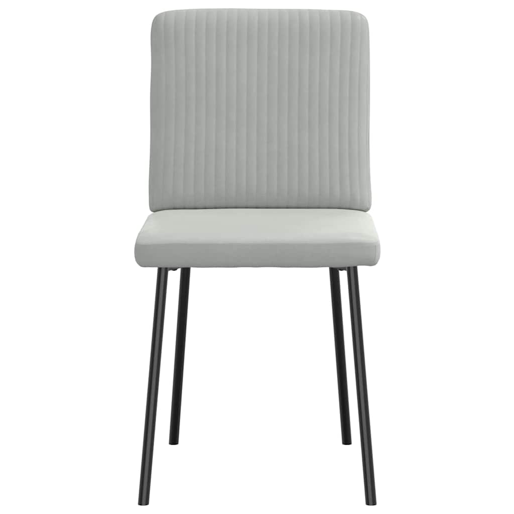 spisebordsstole 6 stk. velour lysegrå