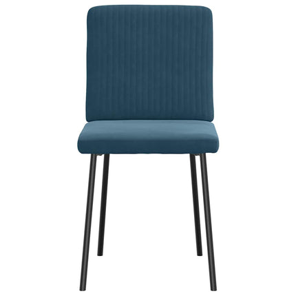 spisebordsstole 6 stk. velour blå
