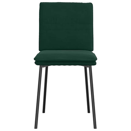 spisebordsstole 6 stk. velour mørkegrøn