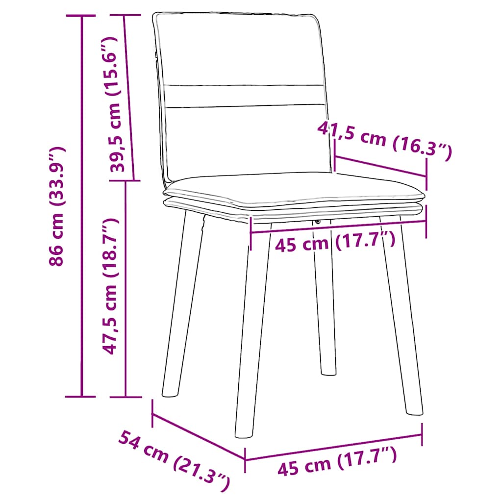 spisebordsstole 6 stk. stof sort