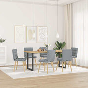 spisebordsstole 6 stk. stof lysegrå