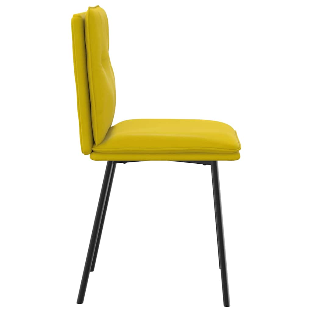 spisebordsstole 6 stk. fløjl gul